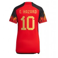 Camiseta Bélgica Eden Hazard #10 Primera Equipación para mujer Mundial 2022 manga corta